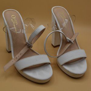 White Platform Pumps